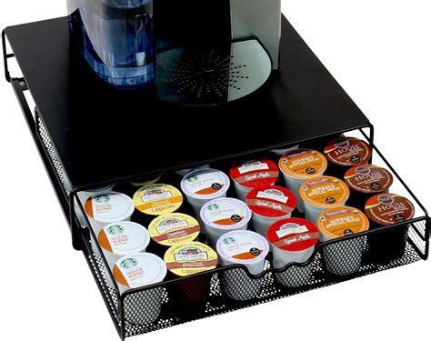 coffee k ups holder metal box|keurig coffee pod storage drawer.